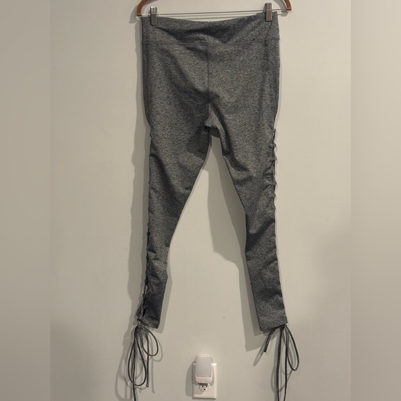 Coalition Pants - Women's Gray Leggings with Side Ties NWT